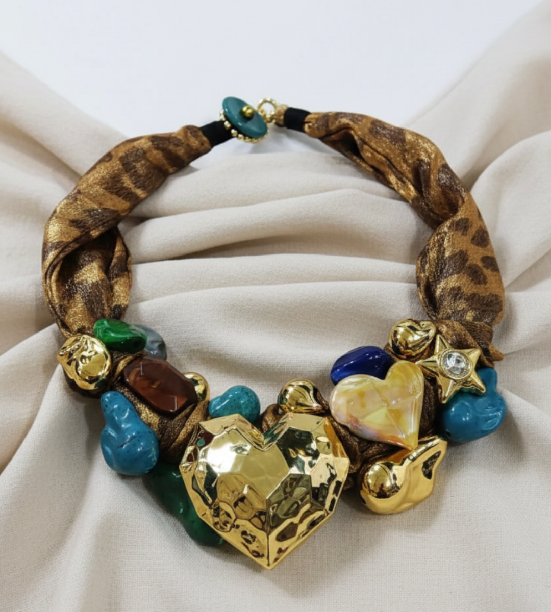 Alternative view of Savanna Soul- A Leopard Silk Statement Piece