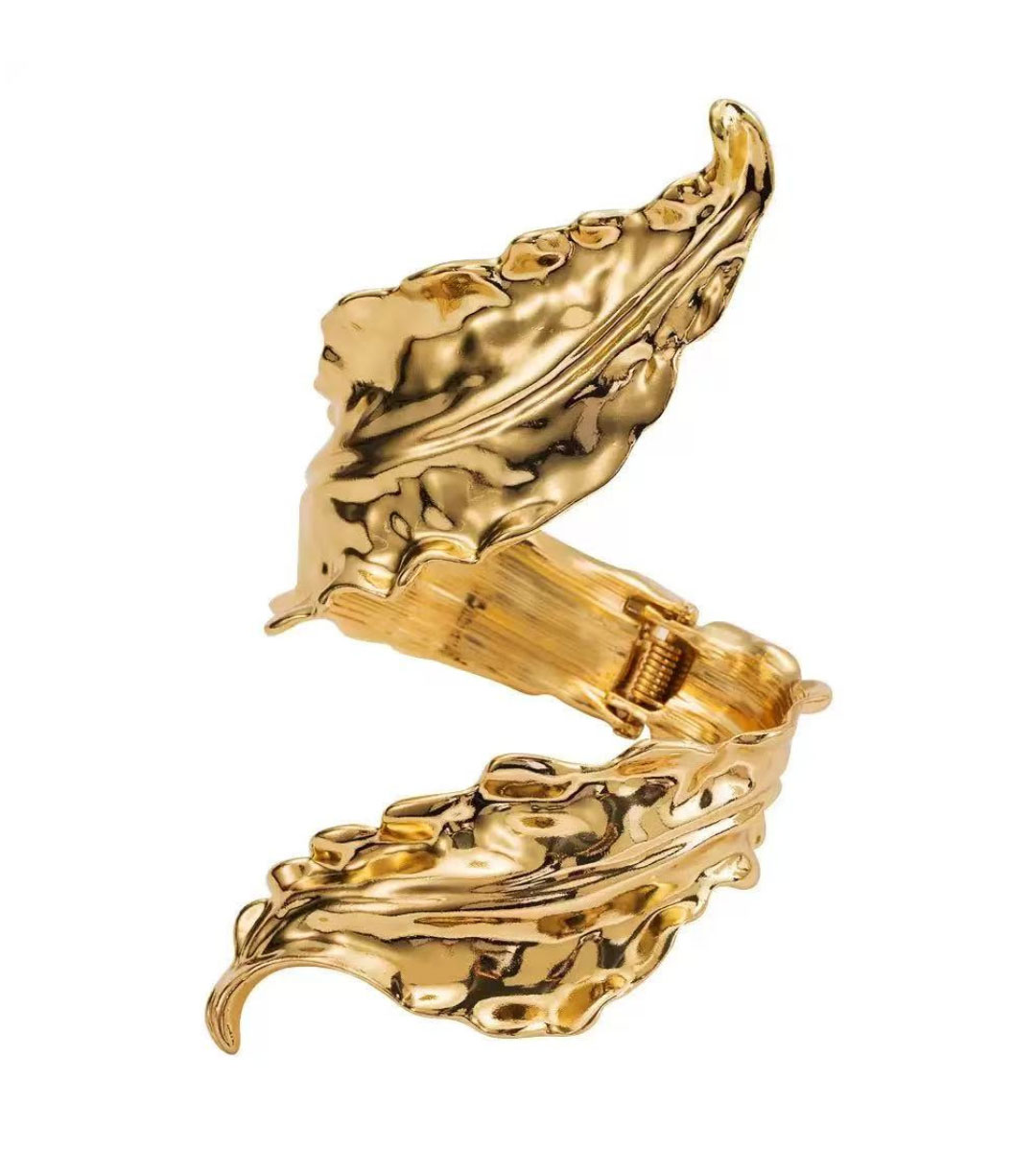 Alternative view of The Last Leaf – Gold Statement Cuff