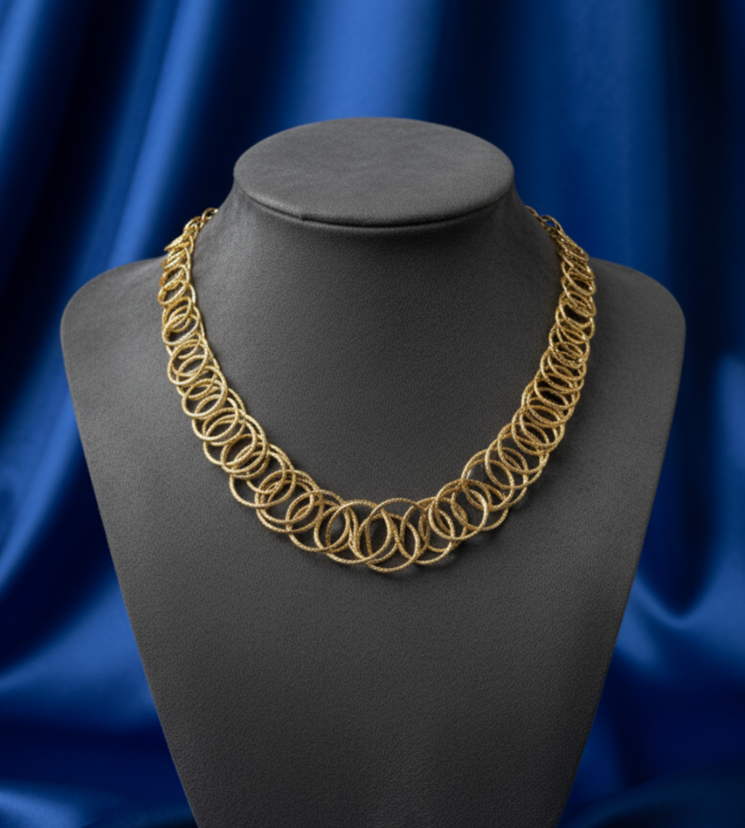 Alternative view of Orbelle – Radiant Gold Statement Necklace