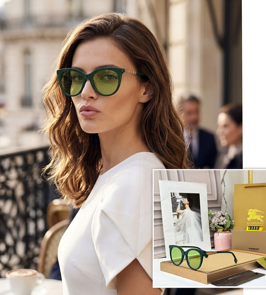 Alternative view of BB Premium Luxury 4333 Women Wayfarers