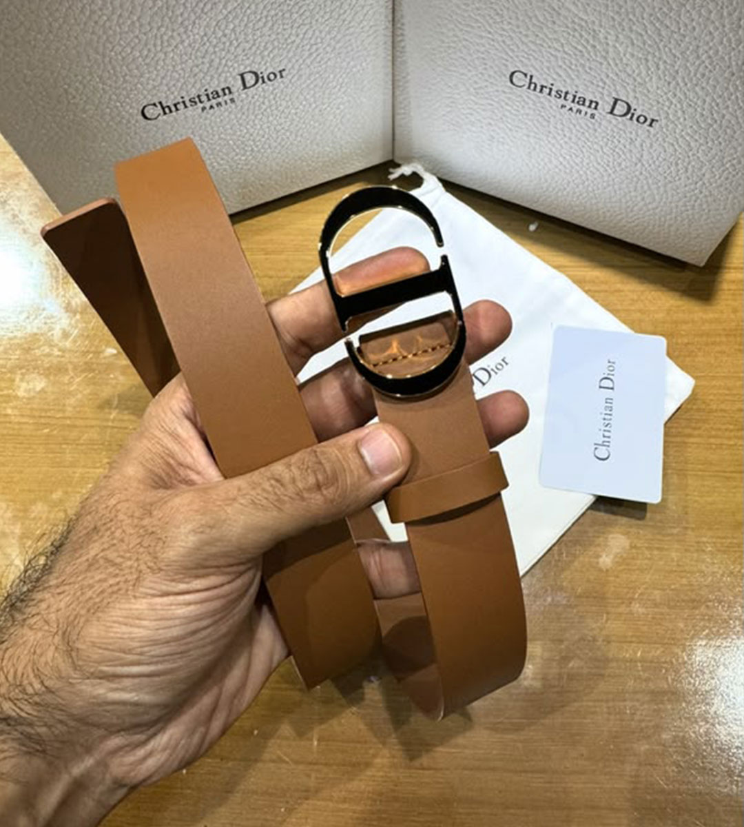 DR Brown Premium Leather Belt 01
