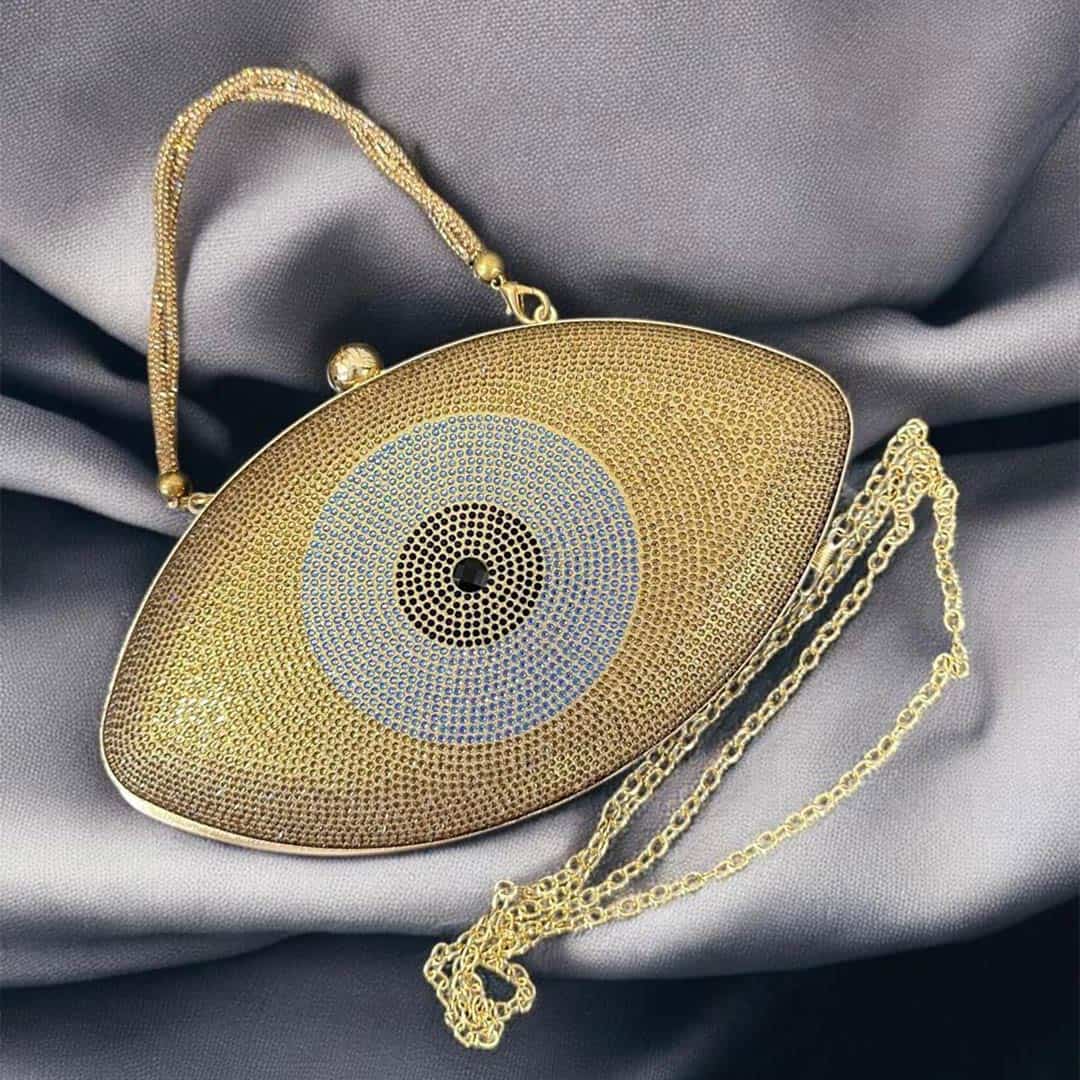 Evil Eye diamond studded clutch - Image 4