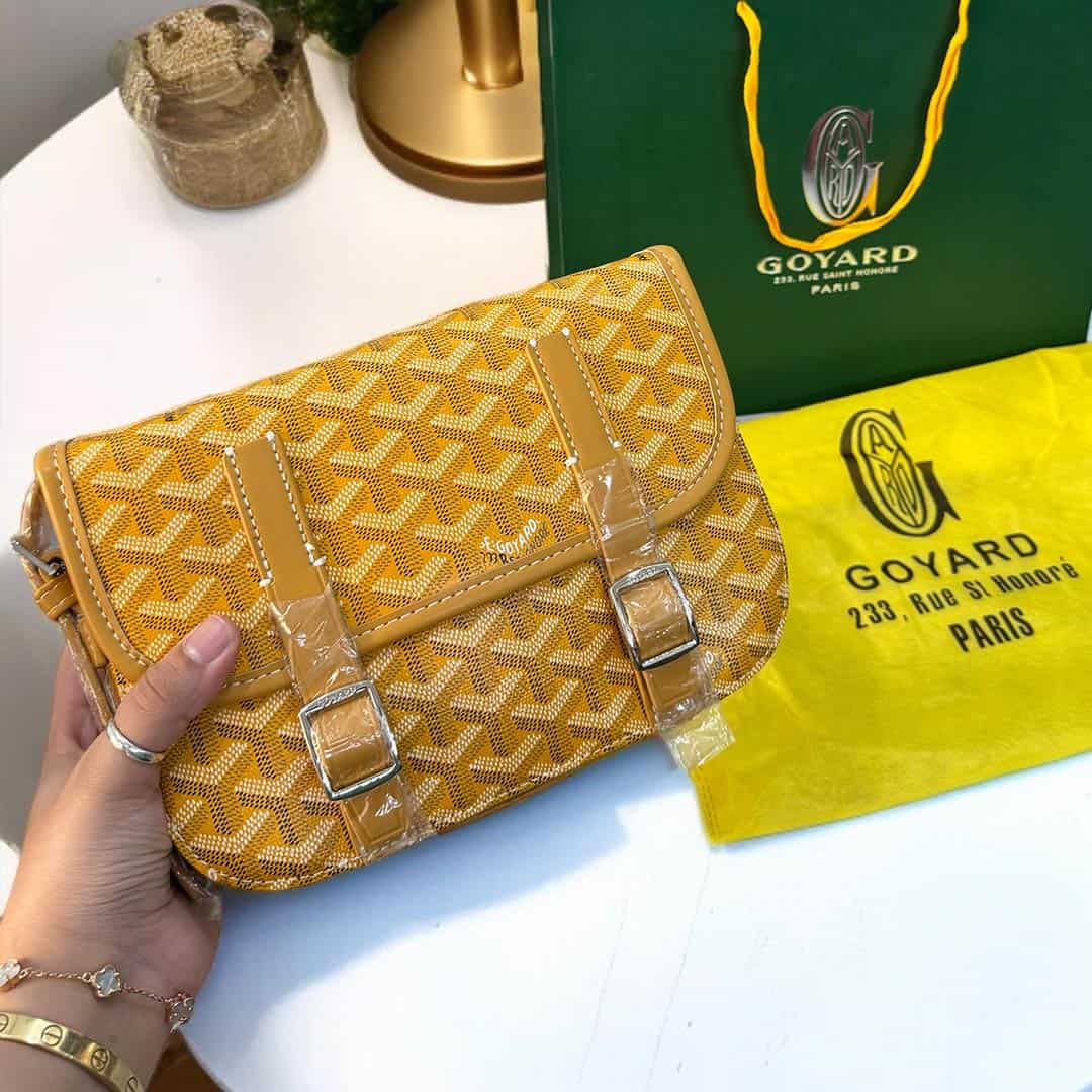 Alternative view of Premium Mustard Yellow Geometric Crossbody Bag