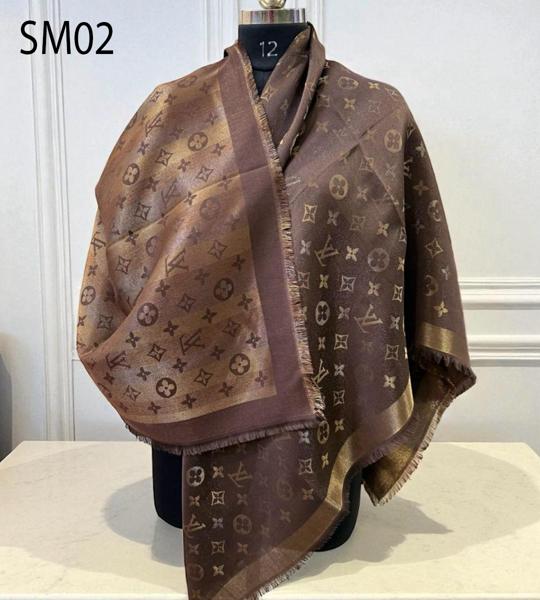 Alternative view of Luxury Designer SEMI WOOLEN COTTON BLEND STOLE SM02